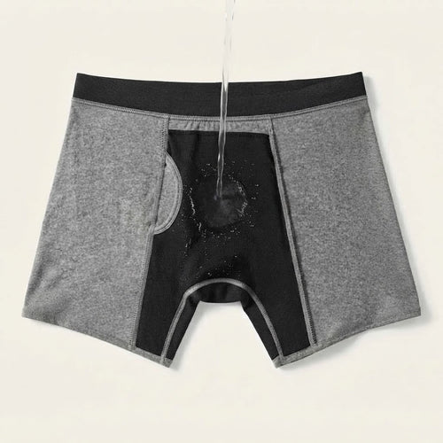 Water being poured onto the absorbent panel of Holdfast boxers